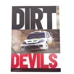 FORD Rally Focus Dirt Devils Camaro Impala Racing Garage Vintage Print Poster